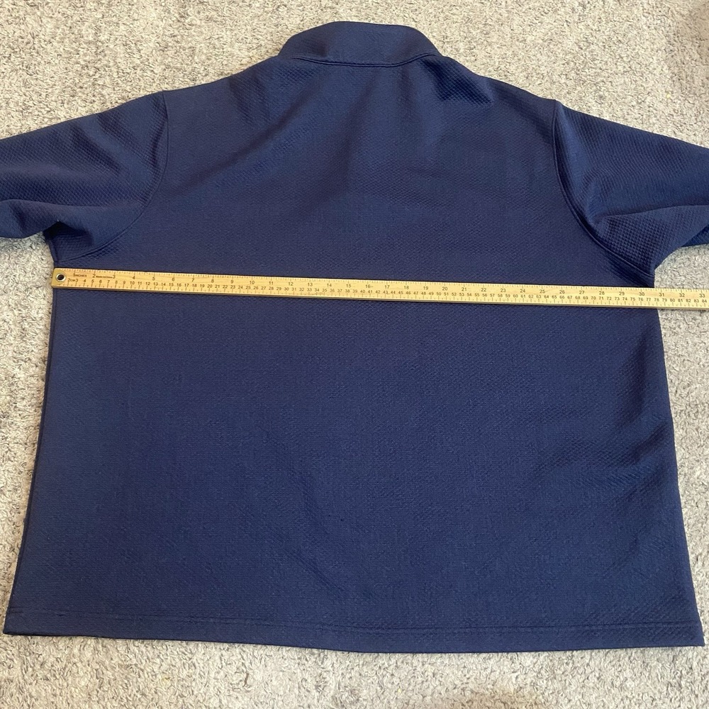 Cremieux Mens 1/4 Zip Navy Blue 3XB Diamond Quilted Pullover Activewear - Picture 6 of 9